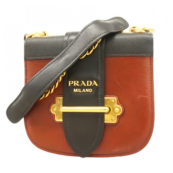 PRADA Black Leather Shoulder Bag - Picture 1 of 16